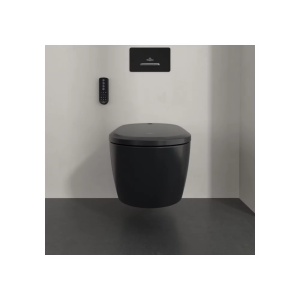 Set vas WC suspendat Villeroy&Boch Supreo Select rimless cu functie de bideu electric si capac softclose negru mat - Img 9