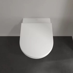 Set vas WC suspendat Villeroy & Boch Universo TwistFlush Rimless alb alpin cu capac soft close - Img 5