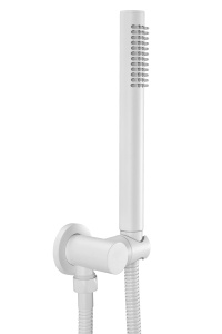 Sistem Complet De Dus REA LUNGO ALB + BOX, Montaj In Perete, Para Rotunda Tip Ploaie 25x25 Cm, 2 Functii De Curgere A Apei, Alb Mat - Img 3