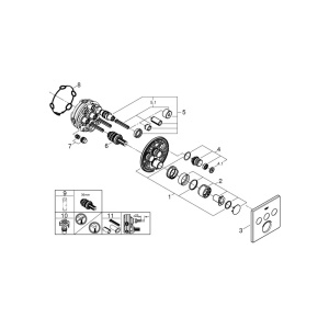 Sistem de dus cu termostat Grohe Grohtherm SmartControl Rainshower SmartActive 310 Cube - Img 5