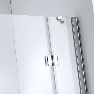 Usa de dus batanta pentru nisa KZ27 crom 90 x 195 cm sticla 6 mm - Img 21
