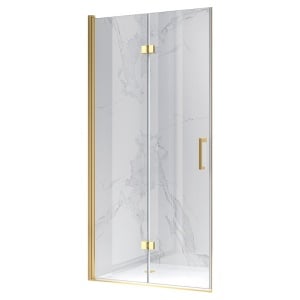 Usa de dus batanta pentru nisa ZES-KZ21D-GL auriu 100 x 195 cm sticla 6 mm