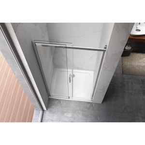 Usa de dus culisanta pentru nisa ZES-KZ09B-110 cu rame cromate, 105 - 110 cm - Img 6
