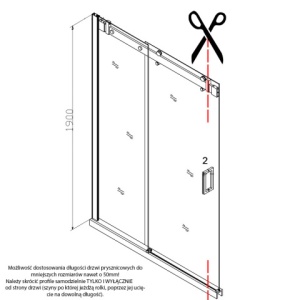 Usa dus glisanta SH03B sticla 95-100 cm, grosime 8mm - Img 10