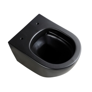 Vas de WC suspendat Peak Black Matt, rimless cu capac softclose - Img 5