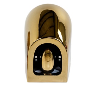 Vas Wc MIZU-GL-BL-RIM-03, montaj suspendat, capac softclose inclus, culoare auriu lucios - Img 5
