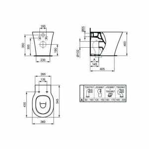 Vas wc pe pardoseala BTW Ideal Standard Connect Air AquaBlade pentru rezervor ingropat - Img 7