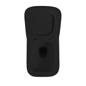 Vas WC PRO INES BLACK MAT, Sistem inovator de spalare Rimless Tornado, Suspendat, Ceramica sanitara - Img 2