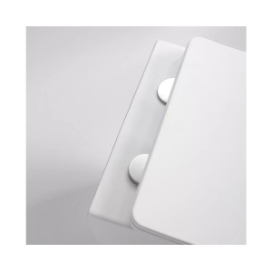 Vas WC RIMLESS VITO ALB/AURIU, Capac slim premium Soft-Close, Suspendat, Ceramica sanitara - Img 2
