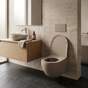 Vas WC suspendabil REA Carlo Mini Tornado Mocca Matt - Img 6