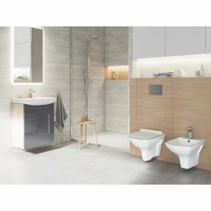 Vas WC suspendat Cersanit Carina New Clean On cu capac slim si inchidere lenta - Img 4