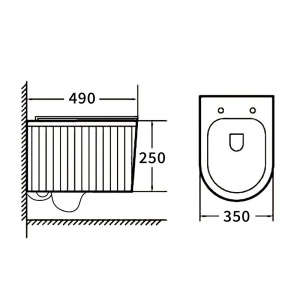 Vas WC suspendat Luma Cappuccino rimless si cu capac soft close - Img 14