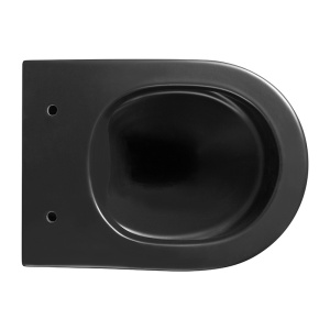 Vas WC suspendat Mizu Black Matt 03, rimless cu capac din duroplast si inchidere softclose - Img 3