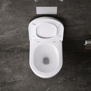 Vas WC suspendat Nero White cu sistem tornado, rimless si capac cu softclose - Img 5
