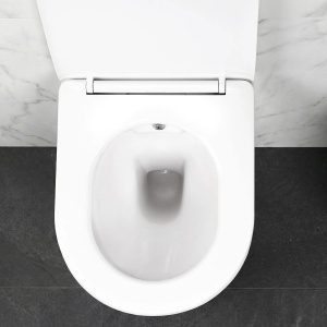 Vas WC suspendat REA Carlo Lux Rimless cu functie bideu - Img 6