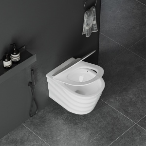 Vas wc suspendat Skal Tornado alb cu model si capac soft close - Img 4