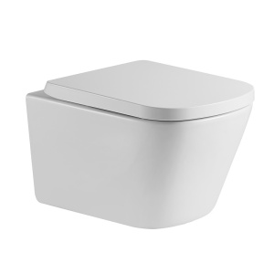 Vas WC suspendat Viva Tornado White, rimless, capac din duroplast cu softclose