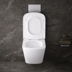Vas WC suspendat Viva Tornado White, rimless, capac din duroplast cu softclose - Img 11