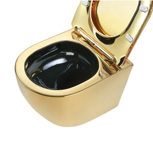 Vas WC suspendat Yuzu Gold, rimless cu capac softclose - Img 7