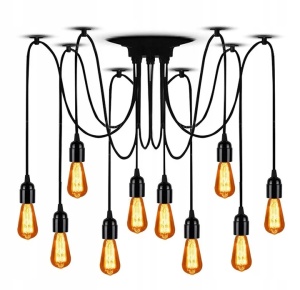 Aplica Tavan REA ERA SPIDER, 10 elemente, Neagra - Img 1