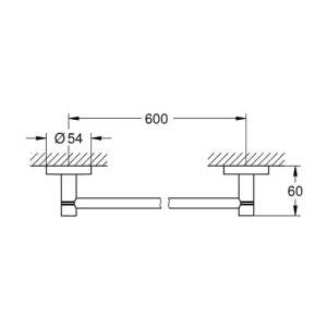 Bara portprosop Grohe Essentials 60 cm auriu periat Cool Sunrise - Img 2