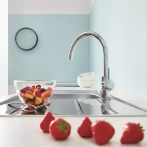 Baterie bucatarie Grohe Start Classic crom lucios cu pipa pivotanta - Img 3