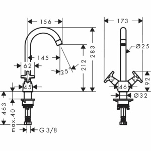 Baterie bucatarie Hansgrohe Logis Classic cu dubla comanda crom - Img 2