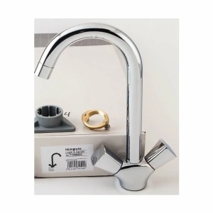 Baterie bucatarie Hansgrohe Logis dubla comanda crom - Img 2