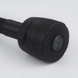 Baterie de bucatarie monocomanda cu montaj pe perete Dover cu gat flexibil negru mat - Img 3