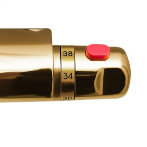 Baterie dus cu termostat si cu montaj pe perete, T201 Gold - Img 9