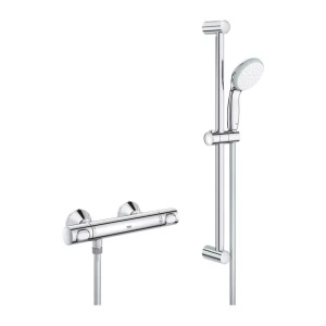 Baterie dus Grohe Precision Flow termostatata crom lucios cu set de dus - Img 1