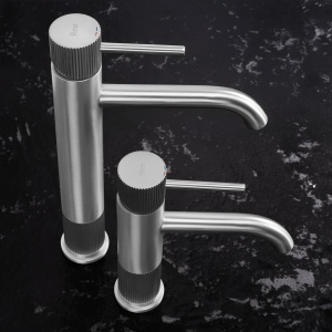 Baterie inalta pentru baie Rea Lungo Stripe Brush Nickel - Img 8