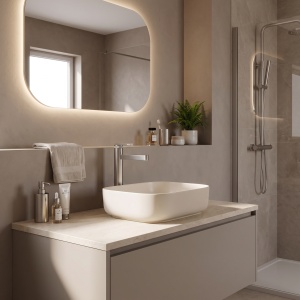 Baterie inalta pentru lavoar Rea Grace brush nickel - Img 5