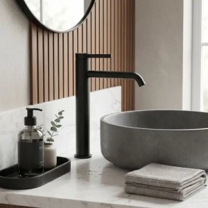Baterie inalta pentru lavoar Rea Rivo Black High - Img 4
