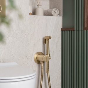 Baterie incastrata pentru bideu Rea Grace Brush Gold - Img 6