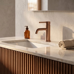 Baterie joasa pentru baie Rea Foster Brush Copper - Img 3