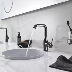 Baterie lavoar Grohe Essence L cu ventil Pop-Up antracit periat Hard Graphite - Img 3