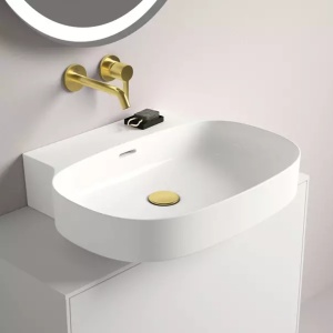 Baterie lavoar incastrata Ideal Standard Atelier Joy pipa 18 cm auriu periat - Img 8