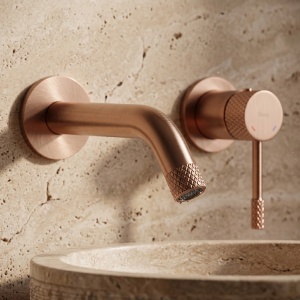 Baterie lavoar incastrata REA Venti Brush Copper - Img 7