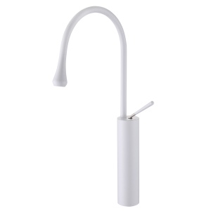Baterie Lavoar PRO IKA, Montaj Pe Blat, Capat Fix, Monocomanda, Inaltime 47 Cm, Alb - Img 1