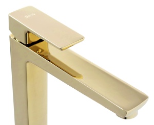Baterie Lavoar REA ORIX GOLD High, Montaj Pe Blat, Capat Fix, Monocomanda, Inaltime 27.5 Cm, Finisaj Auriu - Img 3