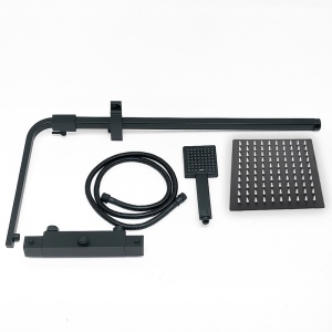 Baterie pentru dus neagra cu termostat si cu efect de ploaie T153B-BL - Img 20