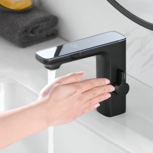 Baterie pentru lavoar FAPPER Black, Cu Afisaj LCD, Design Elegant - Img 5