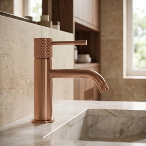 Baterie pentru lavoar Rea Venti Brush Copper Low - Img 3