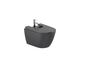 Bideu suspendat Roca Ona negru mat 53 x 36 cm - Img 2