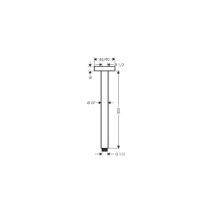 Brat de dus Hansgrohe E 30 cm fixare in tavan - Img 2