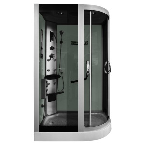 Cabina de dus cu hidromasaj alba MO-18220, montaj dreapta, 120 x 85 x 215 cm