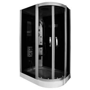 Cabina de dus cu hidromasaj neagra MO-18220, montaj dreapta, 120 x 85 x 215 cm - Img 2