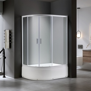 Cabina de dus din sticla securizata cu cadita de dus inalta montaj stanga Maja 115 x 85 cm - Img 2