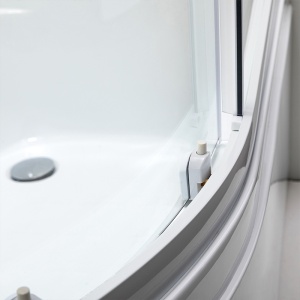 Cabina de dus din sticla securizata cu cadita de dus inalta montaj stanga Maja 115 x 85 cm - Img 12